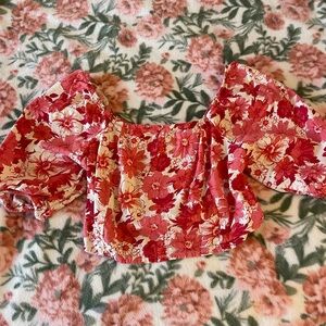 Lucky Brand Floral Off-Shoulder Women's Top